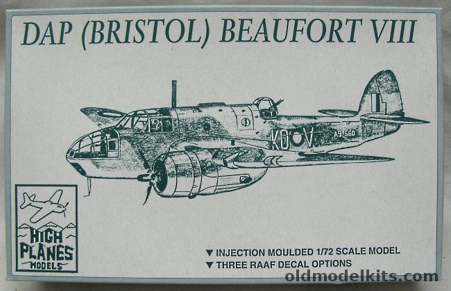 High Planes 1/72 SAP Bristol Beaufort VIII RAAF, 72004 plastic model kit